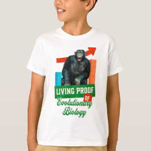 面白い進化生物学チンパンジーハumor tシャツ