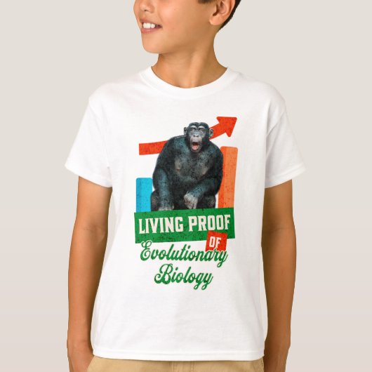 面白い進化生物学チンパンジーハumor tシャツ (正面)