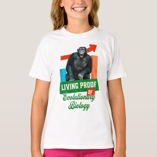 面白い進化生物学チンパンジーハumor tシャツ (正面)