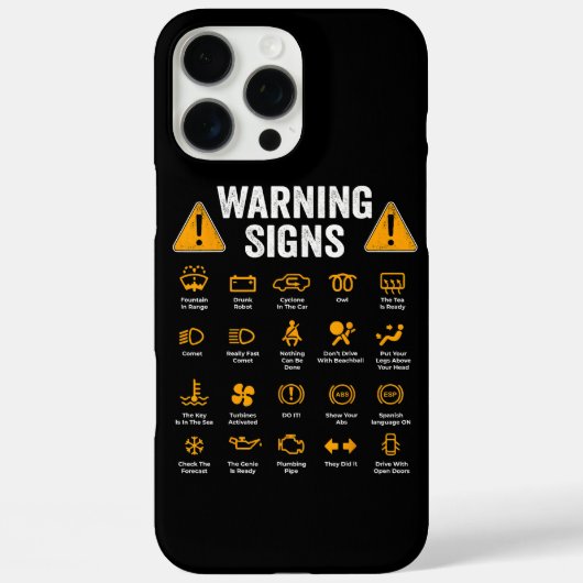 面白い運転警告標識101 自動車整備士ギフト Case-Mate iPhoneケース (裏面)