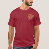 面白い道路舗装警告 建設名言 Tシャツ (正面)