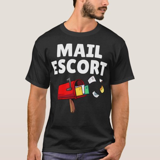 面白い郵便配達員のギャグ Tシャツ (正面)