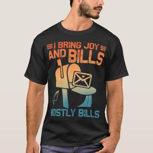 面白い郵便配達員 メールマン メール Tシャツ (正面)