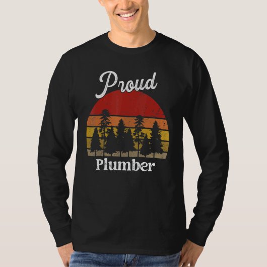面白い配管工のシャツ 職種 職業 Tシャツ (正面)