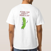 面白い野菜Tシャツ Tシャツ (裏面)