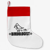 面白い野鳥観察者 スモールクリスマスストッキング (正面)