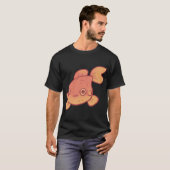 面白い金魚の芸術 Tシャツ (正面フル)