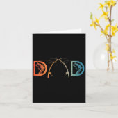 面白い釣りおやじアート お父さんへ 父の日 男性 カード (黄色い花)