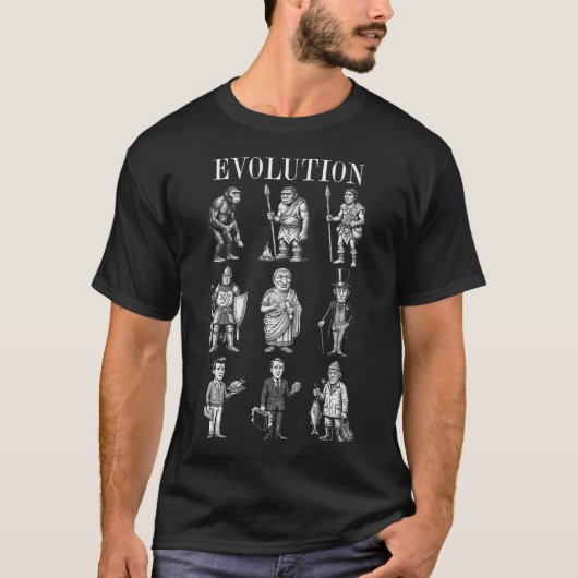 面白い釣りお父さん進化魚釣りお父さんの日 Tシャツ (正面)