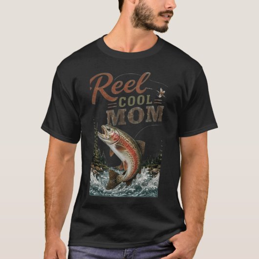 面白い釣りのママへのギフト Tシャツ (正面)