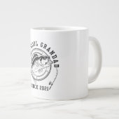 面白い釣りの名言 リール クールなじいちゃん 2021年から ジャンボコーヒーマグカップ (正面右)