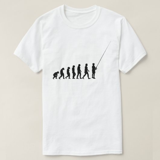 面白い釣りの進化 Tシャツ (デザイン正面)