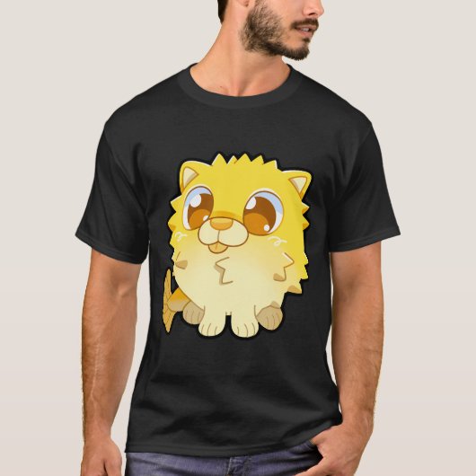 面白い釣りの魚モードオン Tシャツ (正面)
