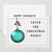 面白い釣りクリスマスカード シーズンカード (正面/裏面)