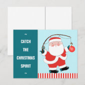 面白い釣りクリスマス休日のポストカード シーズンポストカード (正面/裏面)