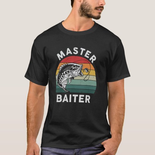 面白い釣りシャツ マスターベイター お父さん おじいちゃん Tシャツ (正面)