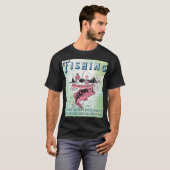 面白い釣りデザイン 蚊にしか刺されなかった Tシャツ (正面フル)