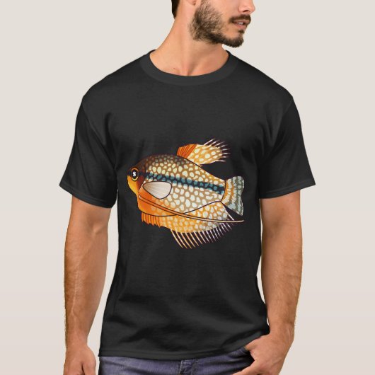 面白い釣りデザイン Tシャツ (正面)
