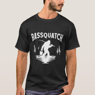 面白い釣りバスクワッチギフト Tシャツ