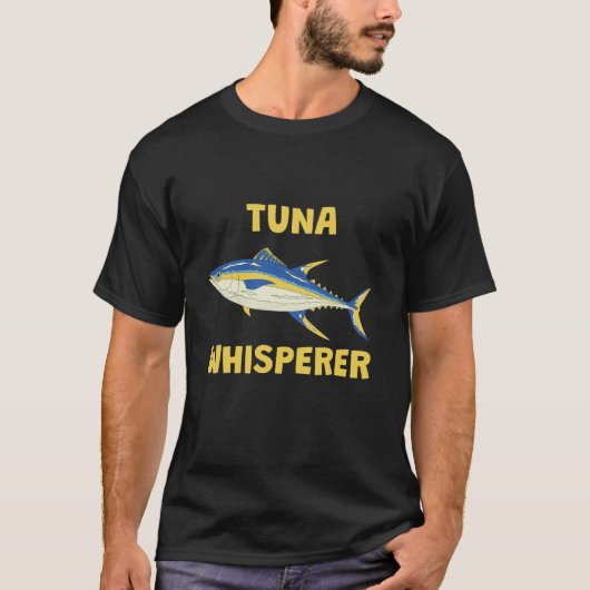 面白い釣りマグロのささやき Tシャツ (正面)
