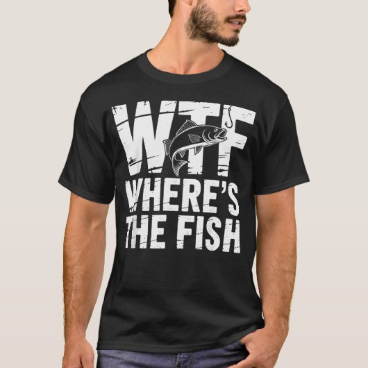 面白い釣り好きのためのデザイン Tシャツ (正面)