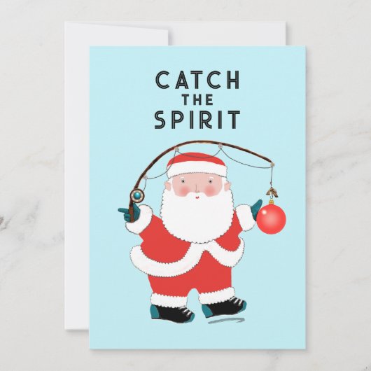 面白い釣り漁師クリスマスカード シーズンカード (正面)