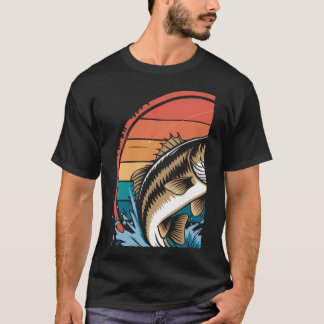 面白い釣り漁師 Tシャツ