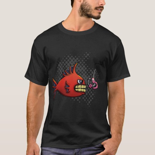 面白い釣り漫画 Tシャツ (正面)