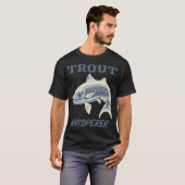 面白い釣り トラウトウィスパラー Tシャツ (正面フル)