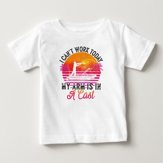 面白い釣り フィッシャーマン ベビーTシャツ (正面)