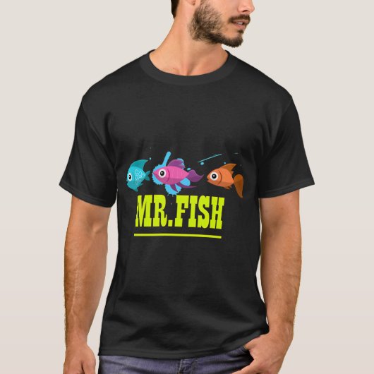 面白い釣り ミスターフィッシュ Tシャツ (正面)