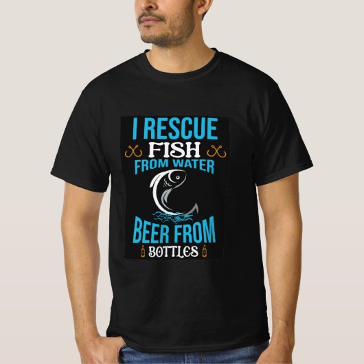 面白い釣りTシャツ Tシャツ (正面)