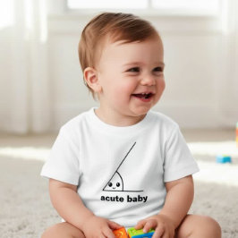 面白い鋭角ギーク ベビーTシャツ