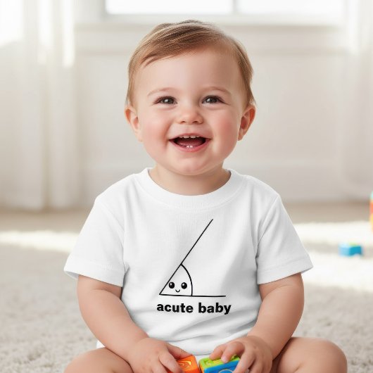 面白い鋭角ギーク ベビーTシャツ