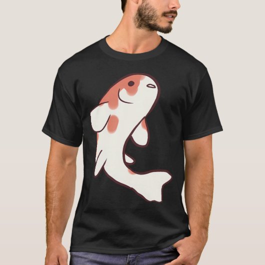 面白い錦鯉アート Tシャツ (正面)