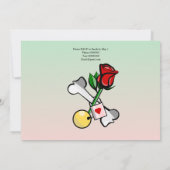 面白い鎖とボール 結婚前最後の男祭り招待状 招待状 (裏面)