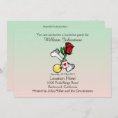 面白い鎖とボール 結婚前最後の男祭り招待状 招待状 (正面/裏面)