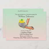 面白い鎖とボール 結婚前最後の男祭り招待状 招待状 (正面/裏面)