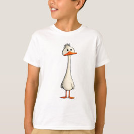 面白い長頸のアヒル Tシャツ