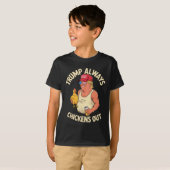 面白い関税おじさんミームTシャツ タコ トランプは常にチョ Tシャツ (正面フル)