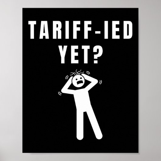 面白い関税-terrified関税反トランプ政治 ポスター (正面)