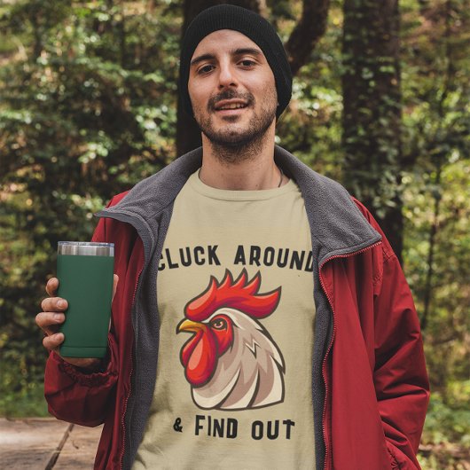 面白い雄鶏の「探し出してやる」Tシャツ Tシャツ