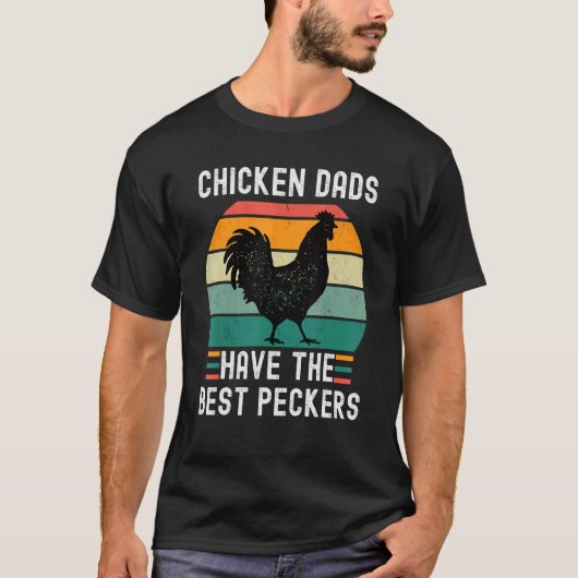 面白い雄鶏パパは最高の雄鶏を持っている チキンF Tシャツ (正面)