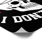 面白い雑学 私はどうでもいい スケルトン 皮肉屋 大人 ポスター (角)