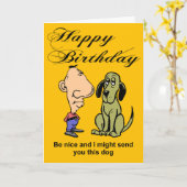 面白い離婚女性の誕生日 カード (黄色い花)