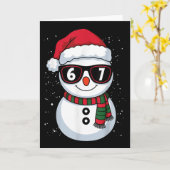 面白い雪だるま 6 7 クリスマス 67 ミーム 世代 アルファ カード (黄色い花)