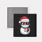 面白い雪だるま 6 7 クリスマス 67 ミーム 世代 アルファ マグネット (正面/裏面)