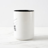 面白い電気技師のシルエット ツートーンマグカップ (中央)
