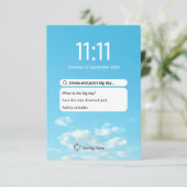 面白い電話のロック画面　保存日 セーブザデート (スタンド正面)