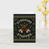 面白い靴下の詰め物が一致するカップル カード (黄色い花)